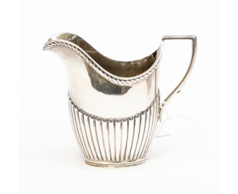 An Edwardian silver helmet shaped cream jug, Sheffield 1906, William Fordham & Albert Faulkener,  72 grams approx 