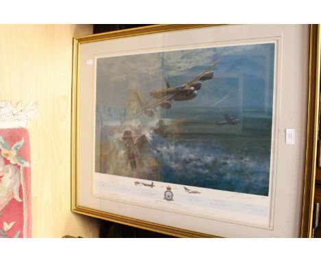 Frank Wootton, Dam Busters 50th Anniversary print 650/800, 1993, signed by the RAF