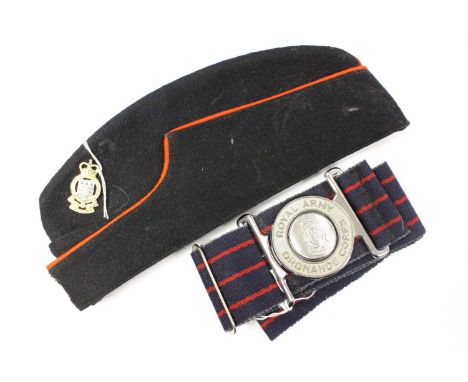Royal Army Ordnance Corps Coloured Field Service cap. Queens Crown Staybrite cap badge and buttons, Along with a RAOC Stable 