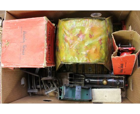 A collection of Hornby to include an LN62 engine, a Hornby Series turntable, track and layout items (one box) 