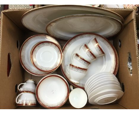 A Royal Grafton Majestic pattern part dinner service and tea wares (one box) 