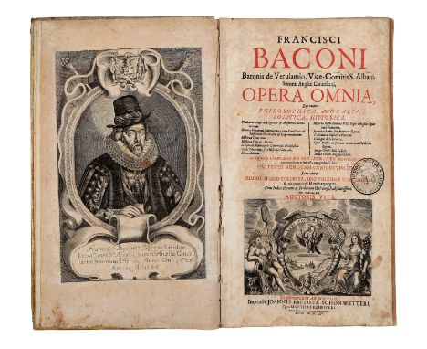 NO RESERVE Bacon Francis. Opera omnia, quae extant: philosophica, moralia, politica, historica... Hactenus nunquam conjunctim