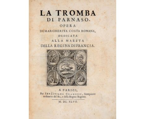 NO RESERVE Costa Margherita. La tromba di Parnaso... dedicata alla maesta della regina di Francia. A Parigi: per Sebastiano C