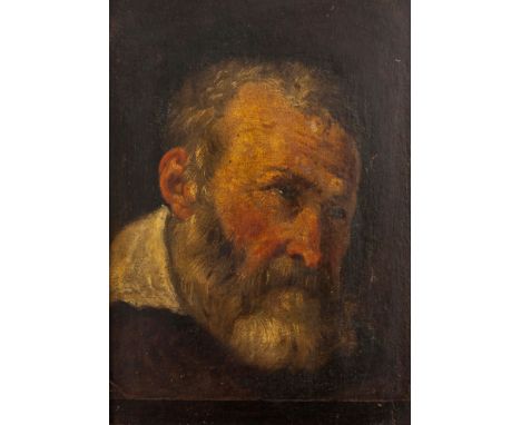 18th-19th Century Dutch/Flemish Artist ( -) PORTRAIT OF A BEARDED GENTLEMAN Darter Bros &amp; Co. label adhered on the revers