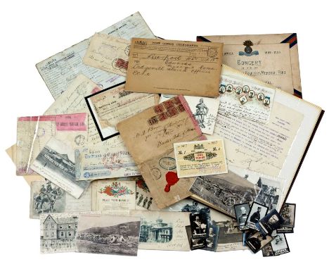A COLLECTION OF BOER WAR MEMORABILIA Including Diyatalawa, Ceylon prisoner-of-war voucher to the value of one rupee, dated 5 
