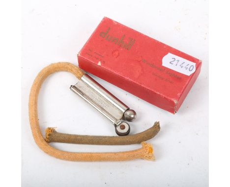 A Vintage Dunhill windproof sterling silver patent lighter, boxed 