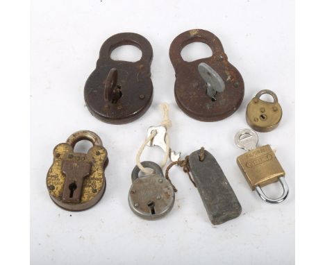 A group of Antique and Vintage padlocks and keys 