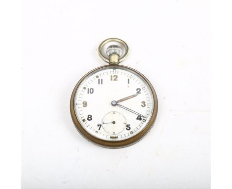 A Second World War Period GSTP military issue open-face keyless-wind pocket watch, no. 189961 