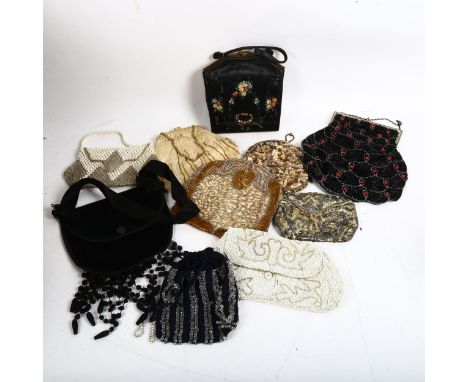 Vintage Art Deco sequin and bead evening purses 