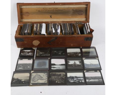 A case of South American Missionary Society Magic Lantern slides, including Buenos Ayres, Madeira, Tandil etc 