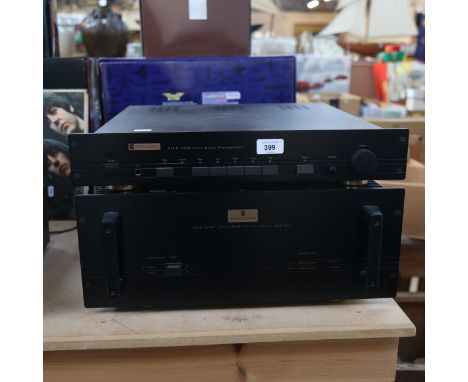 PARASOUND - 2-piece stacking Hi-Fi system, comprising P/LD-2000 line drive preamplifier, and HCA-2200II ultra high current am