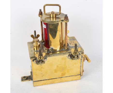 A 1970s brass and copper ship's port lamp, marked AP17248 Playmit 1972, height 30cm 