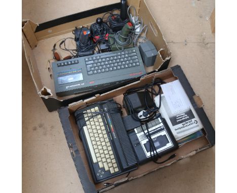 Various Vintage computers and gaming consoles, including Sinclair ZX Spectrum + 2, Commodore Plus 4, joysticks etc (2 boxes) 