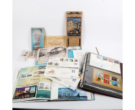 Modern Irish stamp albums, First Day Covers, Ordnance Survey maps etc 