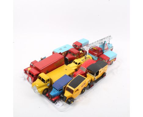 Various Dinky and Corgi diecast model advertising cars and vans, including Chipperfields Circus, Benzole etc (13) 
