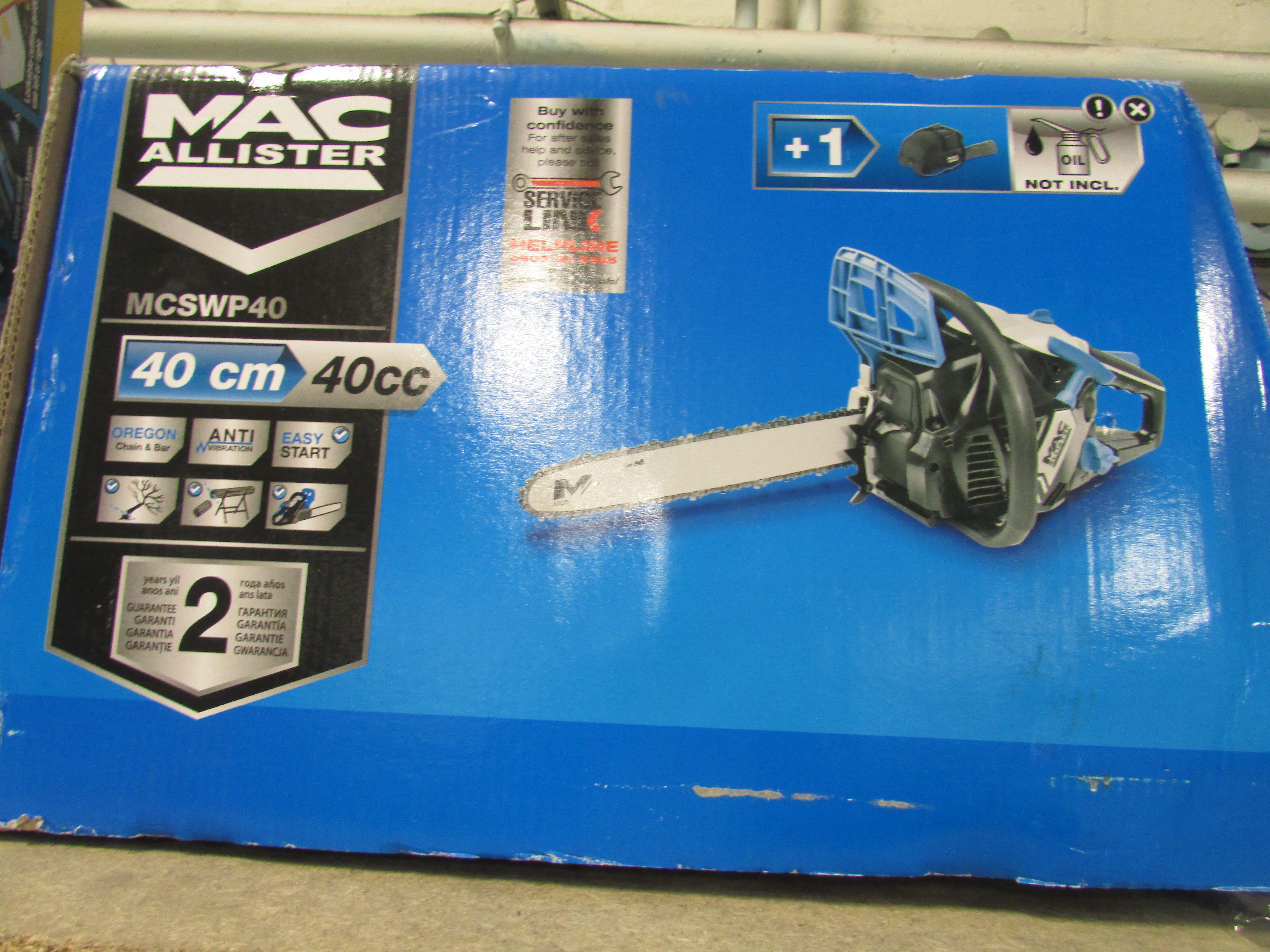 MACALLISTER 40CC 40CM PETROL CHAINSAW
