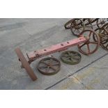Matching set of 4x cast iron wheels (2 on axles).