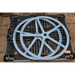 2x large diameter gate valve wheels.