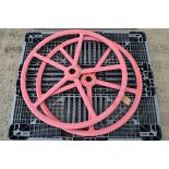 2x large diameter gate valve wheels.