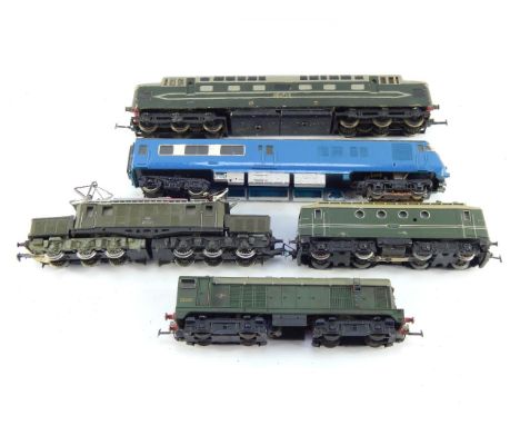 A Marklin dublo Bo-Bo SEF electric locomotive, 1101, further Bo-Bo locomotive, Kitmaster diesel locomotive, Classic Collectio