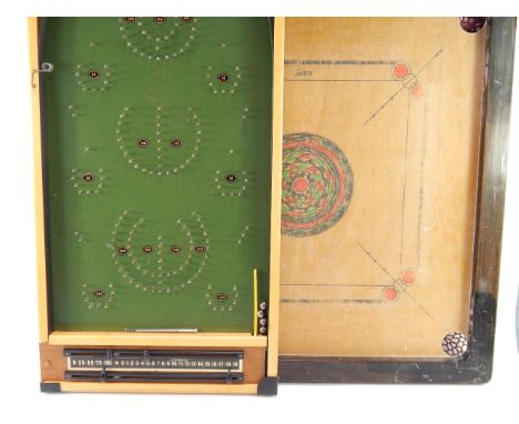 A John Service Ltd Bagatelle, boxed, and a Surco 1974 Carron Board, 66.5cm x 66.5cm.