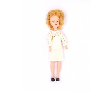 Pedigree Sindy vintage Mamselle Crochet Look (with fob watch) doll, 1967, blonde hair, Fair Plus to Excellent.