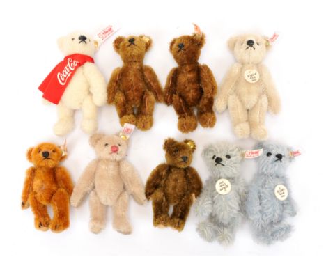 Steiff Club miniature bears and others including: two x 2004 Club bear, 2005 Club bear; Florentine miniature teddy bear, whit