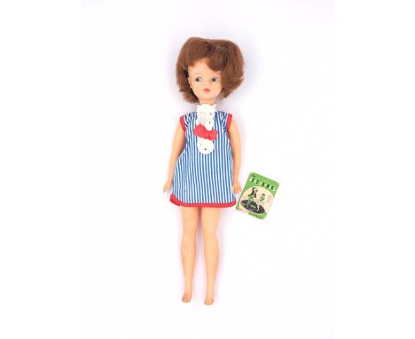 Pedigree mini Sindy vintage Mamselle Gear Nightshift (plus magazine) doll, 1967, auburn hair, Good to Excellent.
