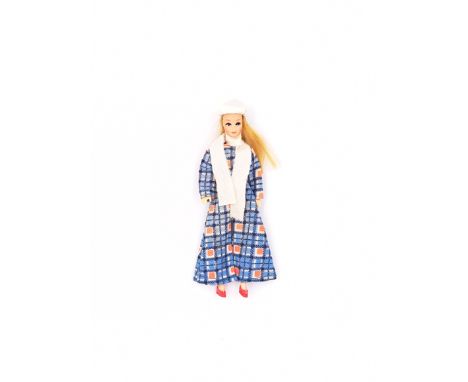 Palitoy Pippa vintage doll, 1972, in original outfit, feet have transfer of dye from red shoes, otherwise Good Plus to Excell