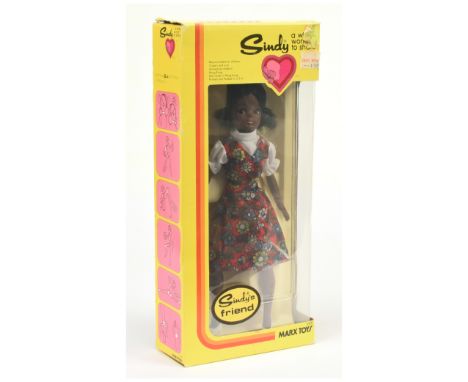 Marx Sindy Gayle black vintage doll, 1978, Near Mint to Mint, within Good to Good Plus box. NB: Sindy's black friend Gayle wa