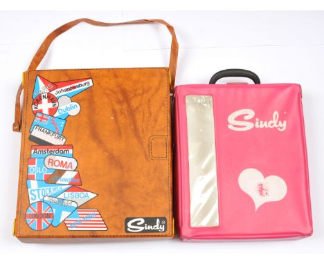 Pedigree Sindy pair of vintage carry cases, Fair Plus to Good; (2).