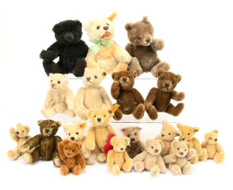Steiff miniature teddy bears and others group including: Teddy Bears of Witney Exclusive Rattle Bear 1912 Replica miniature t
