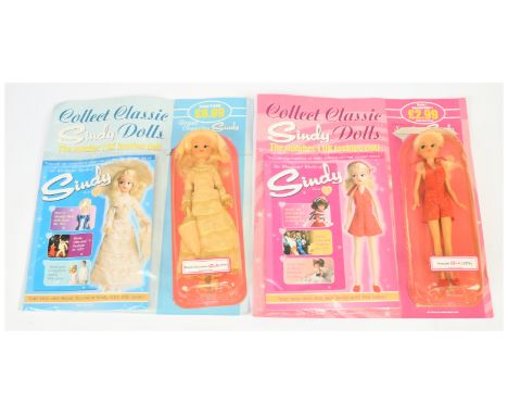 Hachette Partworks and Chad Valley Sindy dolls x six: (1) - (4) Hachette Partworks Sindy dolls and magazines- Issue 1 Sunsuit