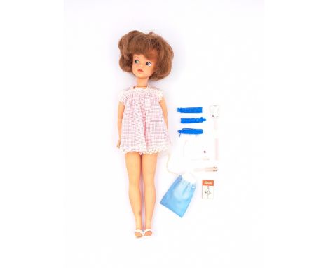 Pedigree Sindy Sleepytime vintage mini doll, auburn, 1963, complete and original, Good Plus to Excellent.&nbsp;