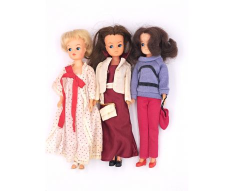 Pedigree Sindy three vintage 1980s dolls, including: (1) 1981 Sleep Tight; (2) 1982 Lazy Days; (3) 1981 Showstopper; Good to 