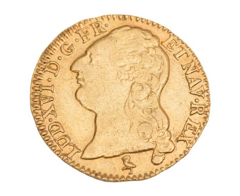 Frankreich/Gold - Louis d'or 1788/A, Ludwig XVI. (1774-1793), Av: Büste Ludwigs n.l., signiert du Viv auf der Halskante, LUD.