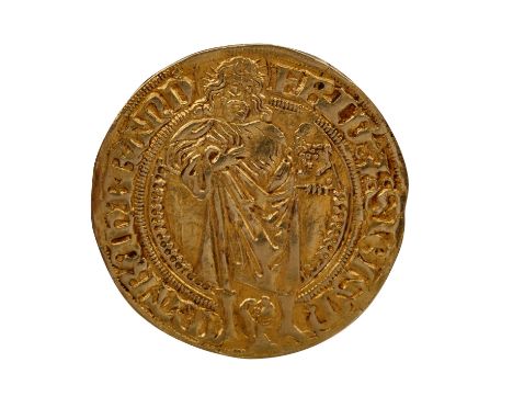 Brandenburg in Franken - Goldgulden o.J. (15.Jh.), Friedrich von Ansbach und Sigismund von Kulmbach (1486-1495), Av: Stehende