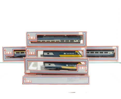 Lima 00 Gauge Inter-City 125 6-Car Set 205160 blue/yellow W43168 Power Car, 205164W W43167 Trailer, Restaurant Buffet, All Fi