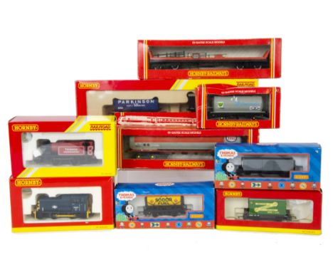 Hornby 00 Gauge Diesels and Steam Tank engine and Rolling Stock, R2669 Railroad Train Pack comprising 0-6-0 Diesel Shunter an