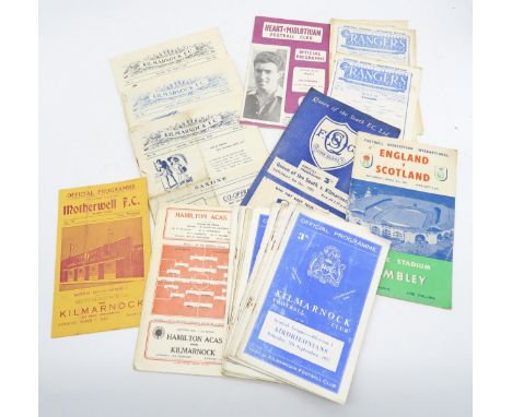 SPORTING MEMORABILIA A collection of Kilmarnock FC football programmes dating from the late-1940s and 50s Condition Report:Av