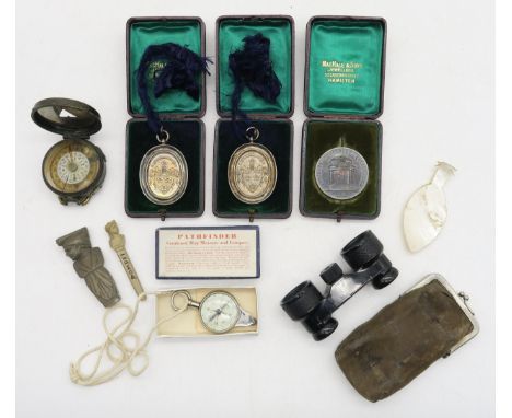 Two cased Hamilton Academy dux medals, both presented to Archibald Wilson for the 1905-06 session, one in Mathematics by Pete