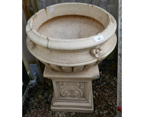 Stone Pedestal planter - Height 66cm 