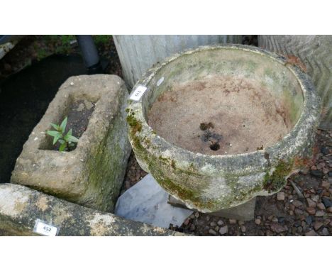 Stone pedestal planter 