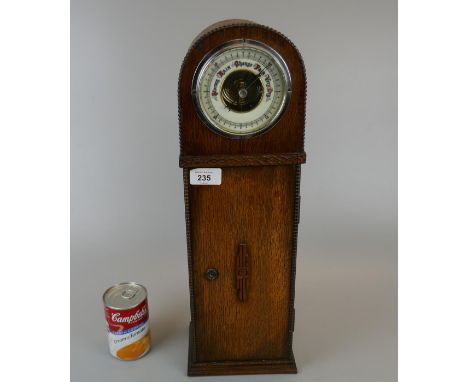 Cased free standing barometer - Height 49cm 