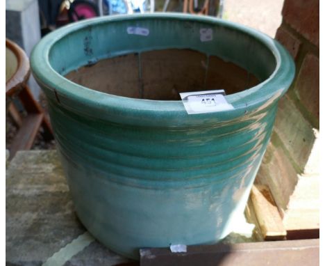 Glazed terracotta planter 