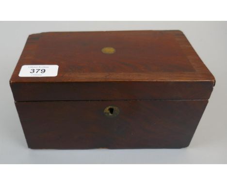 Antique mahogany tea caddy 