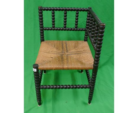 Bobbin turned corner chair