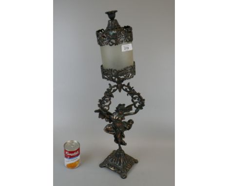 Bronzed lamp - Height 64cm 