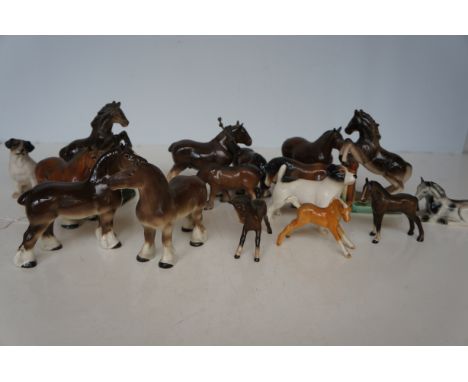 Collection of ceramic horses to include some Beswick