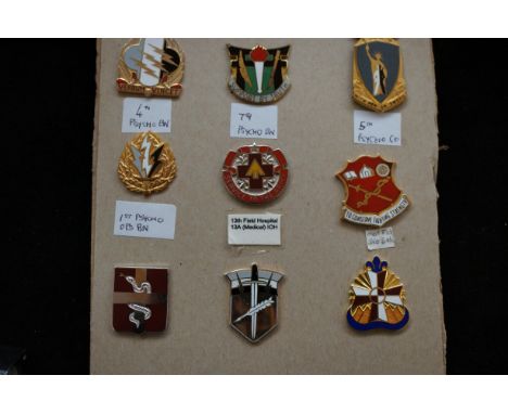 Collection of Nine USA Army Unit Pins/Emblems 